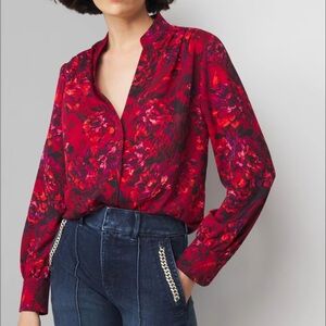 White House Black Market Trapunto Stitched Shirt Size XS